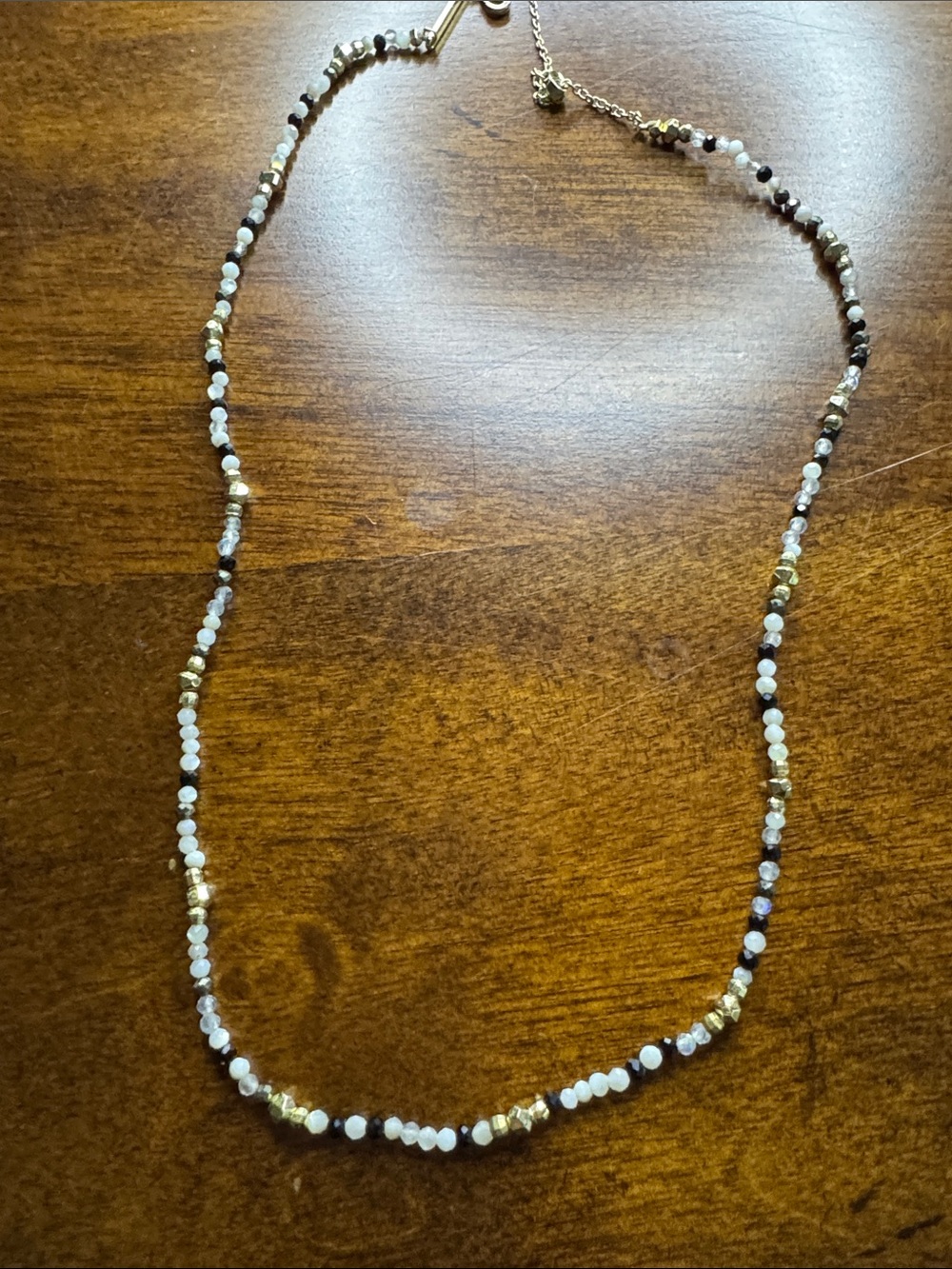 Kendra Scott White, Black & Gold Beaded Necklace